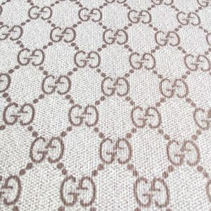 beige brown gucci vinyl material by the yard
