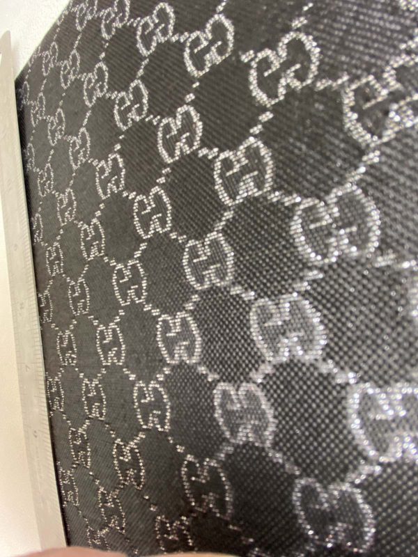Gucci Canvas Fabric BLACK, Gucci inspired Jacquard Material