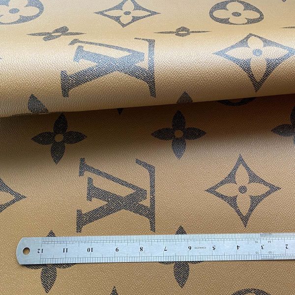 LV Light Brown Leather Fabric By The Yard | Louis Vuitton For Sale!