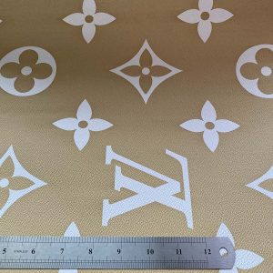 LV Cream Leather Fabric giant monogram