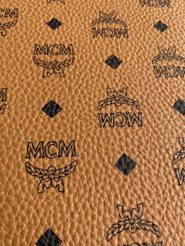 MCM Signature Monogram Cogna Travel Leather Shoulder Bag MC-0829N-0005 For  Sale at 1stDibs