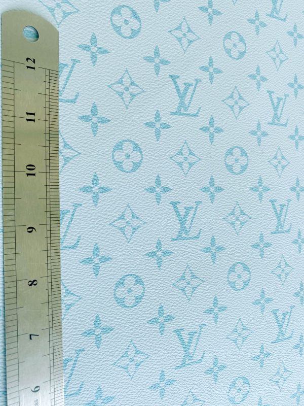 LV Leather Fabric By The Yard GREEN