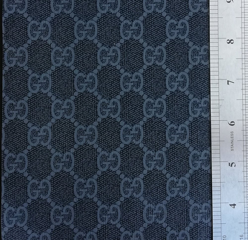 Navy Blue Gucci Leather Fabric By The Yard | Gucci Material Fabric Navy