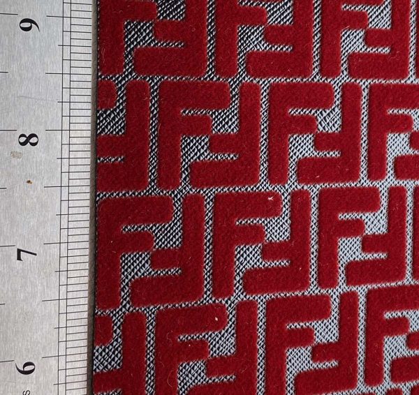 Fendi vinyl fabric with velvet Letters