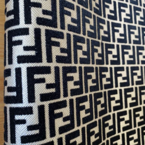 silver fendi vinyl fabric for shoes or bags or upholstery