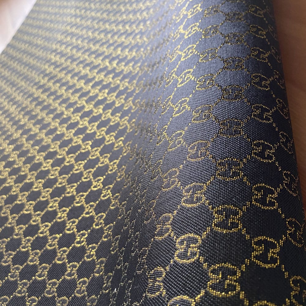 Gold Patterned Gucci Fabric For Car Interior