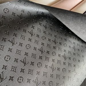 louis vuitton embossed leather fabric black by the yard