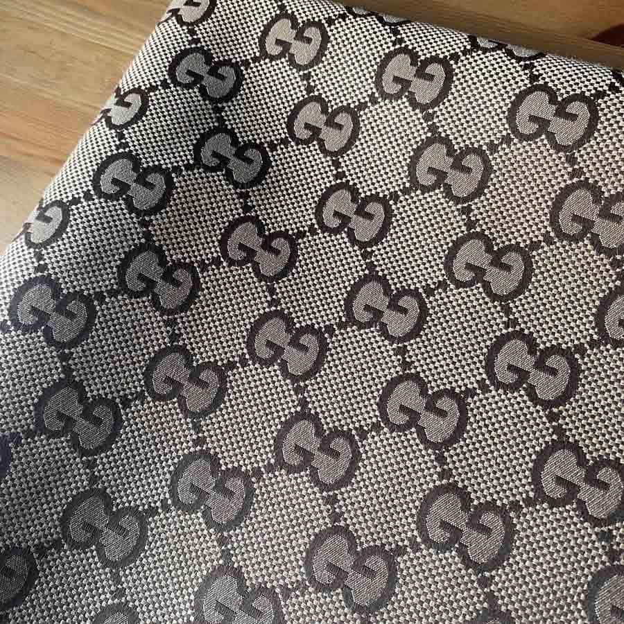 gucci canvas material by the yard with big patterns 