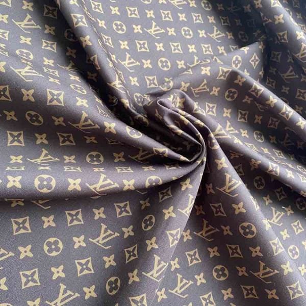 LV Cotton Fabric Brown