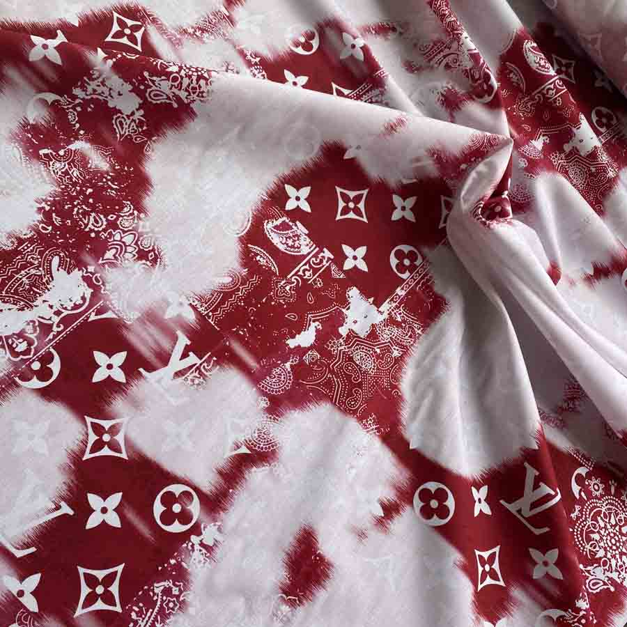 LV cotton fabric Red | wouwww