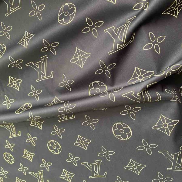 Louis Vuitton thin Black Fabric with Mint Green Patterns