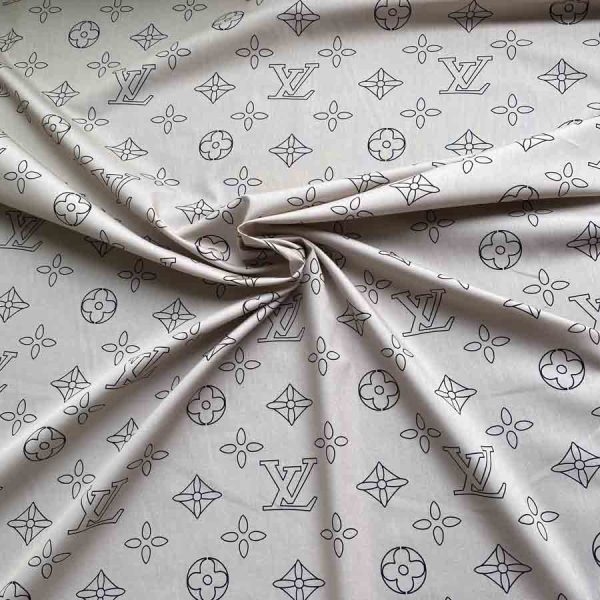LV light brown Fabric | Louis Vuitton Cotton fabric Cream color