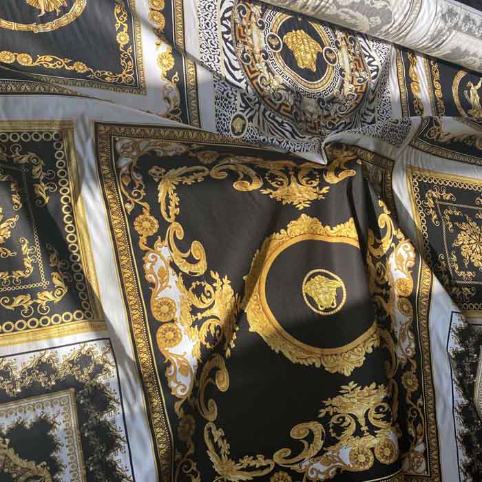 Versace Style Baroque Patterned Fabric