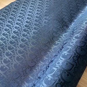 black dior fabric jacquard