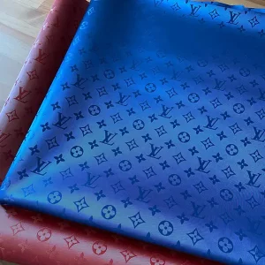 blue reflective titanium vinyl fabric of louis vuitton