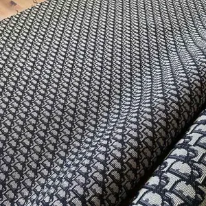 light grey dior black jacquard fabric with little black patterns