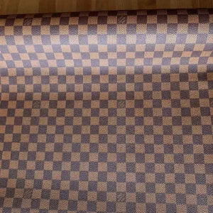 louis vuitton brown checkered leather fabric