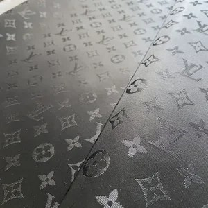 louis vuitton black titanium vinyl material by the yard