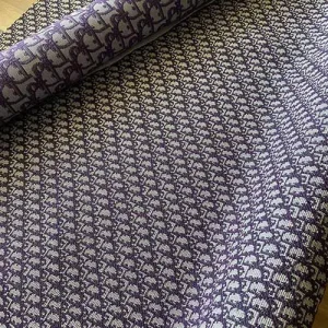 purpe dior jacquard fabric with lini patterns