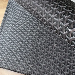 goyard black leather fabric for sale by the yard or roll