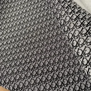 gray dior jacquard fabric with black tiny patterns