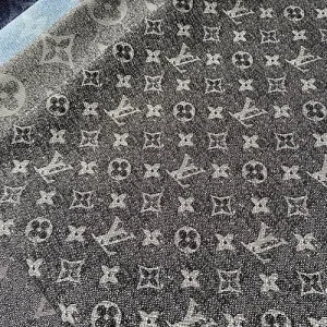 lv denim fabric black with standart sized pattern