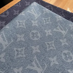 LV Blue Denim fabric with bigger white patterns