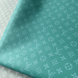 green LV fabric with white monogram canvas Louis Vuitton Patterns