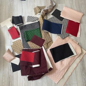 gucci canvas fabric scraps in various colors