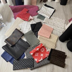 lv leather fabric scraps for sale