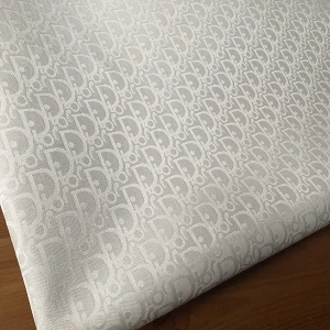 white dior fabric for upholstery, shoes and car interior