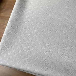 white louis vuitton leather fabric made with warm print with patterns