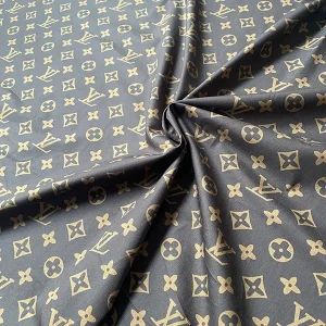 cotton lv print thin fabric with louis vuitton monogram on it